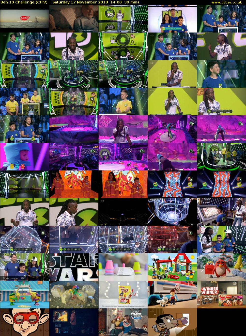 Ben 10 Challenge (CITV) Saturday 17 November 2018 14:00 - 14:30