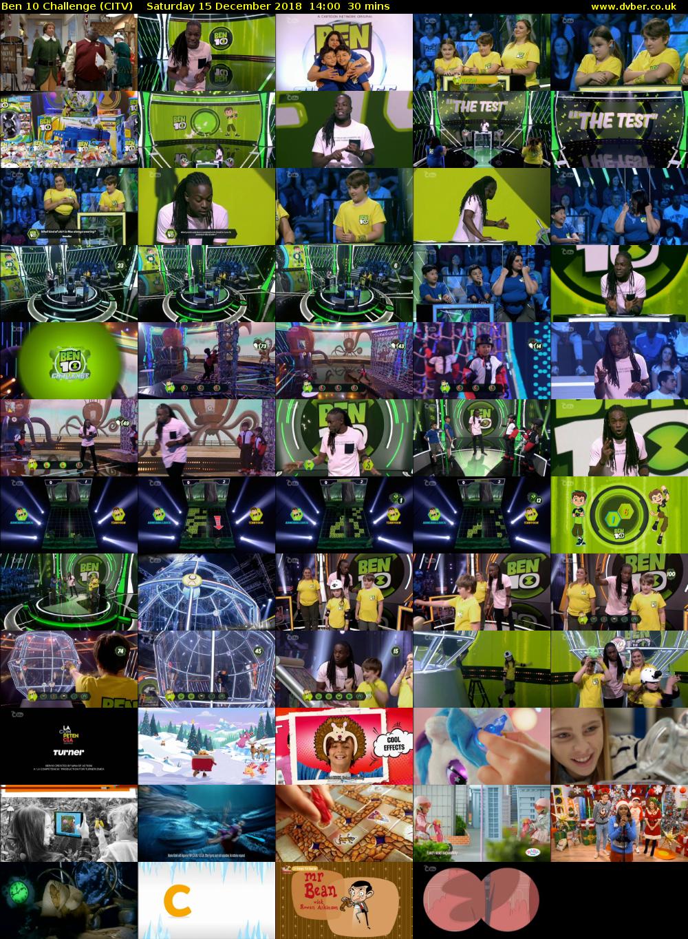 Ben 10 Challenge (CITV) Saturday 15 December 2018 14:00 - 14:30