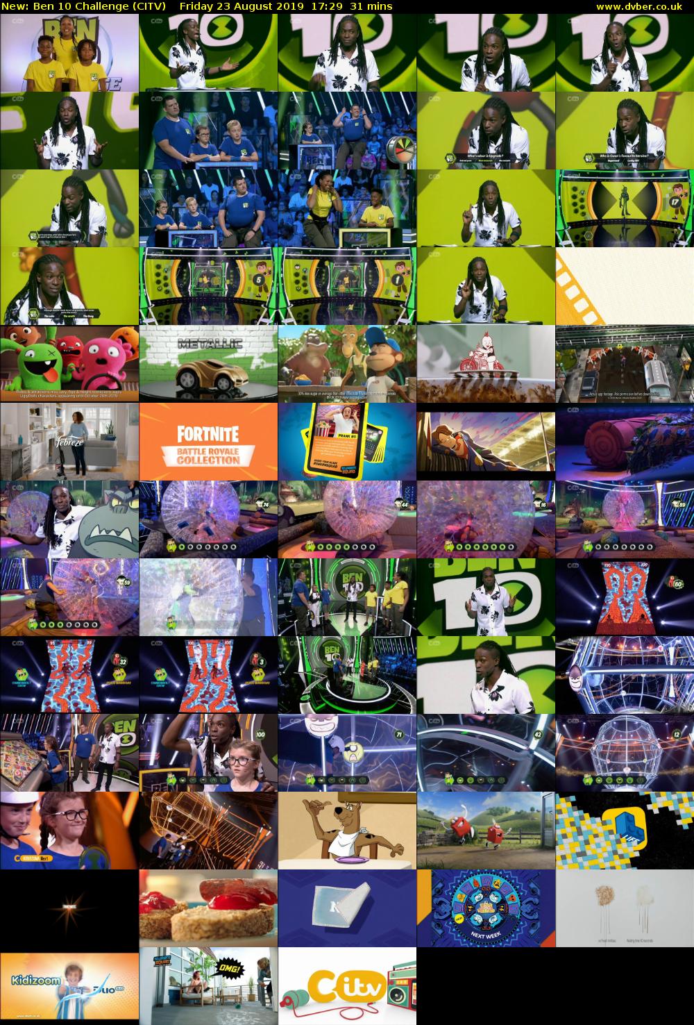 Ben 10 Challenge (CITV) Friday 23 August 2019 17:29 - 18:00