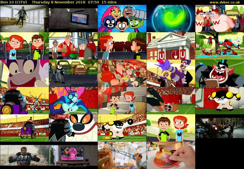 Ben 10 (CITV) Thursday 8 November 2018 07:50 - 08:05