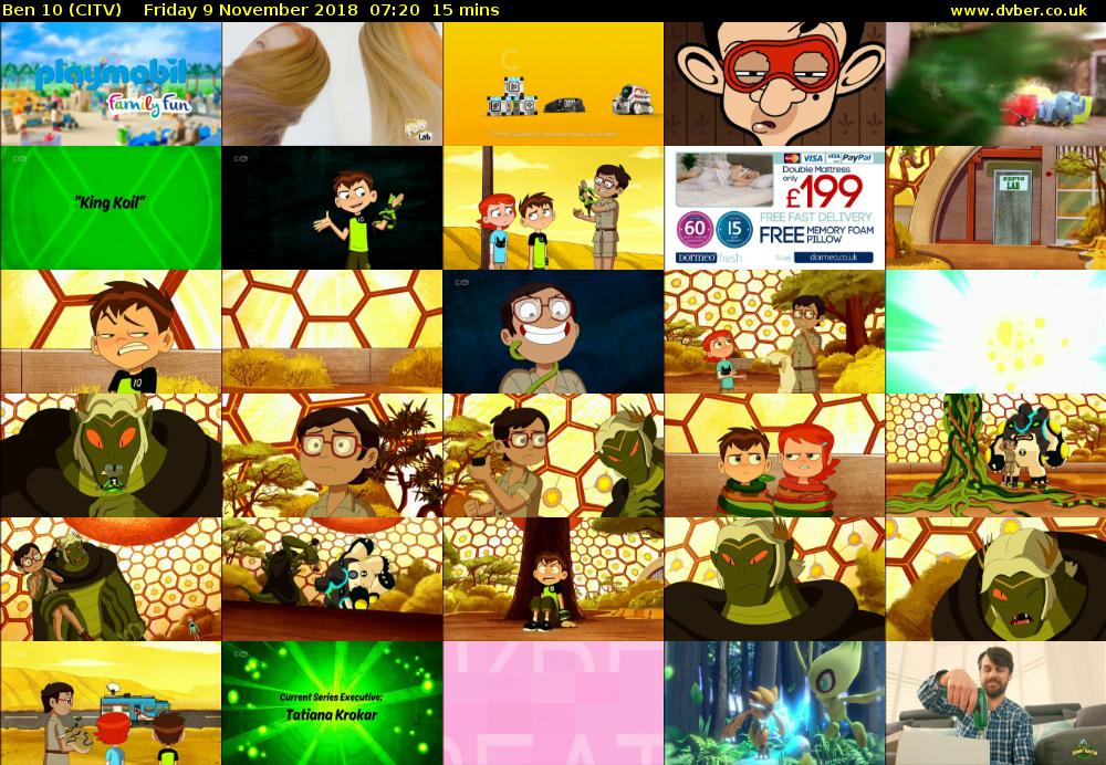 Ben 10 (CITV) Friday 9 November 2018 07:20 - 07:35