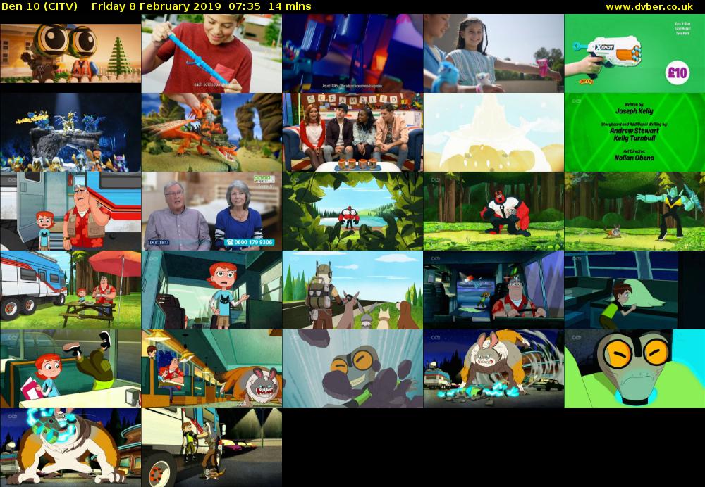 Ben 10 (CITV) Friday 8 February 2019 07:35 - 07:49