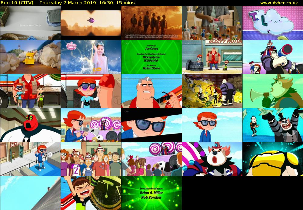 Ben 10 (CITV) Thursday 7 March 2019 16:30 - 16:45