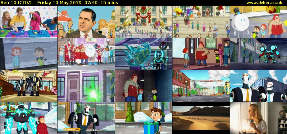 Ben 10 (CITV) Friday 10 May 2019 07:40 - 07:55