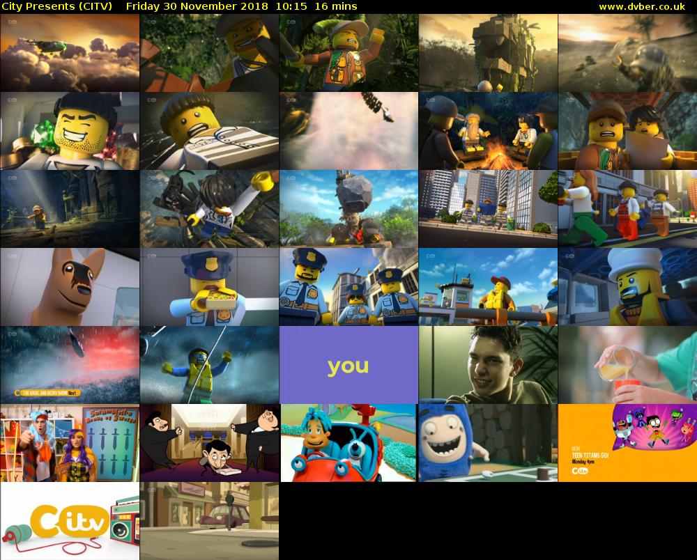 City Presents (CITV) Friday 30 November 2018 10:15 - 10:31