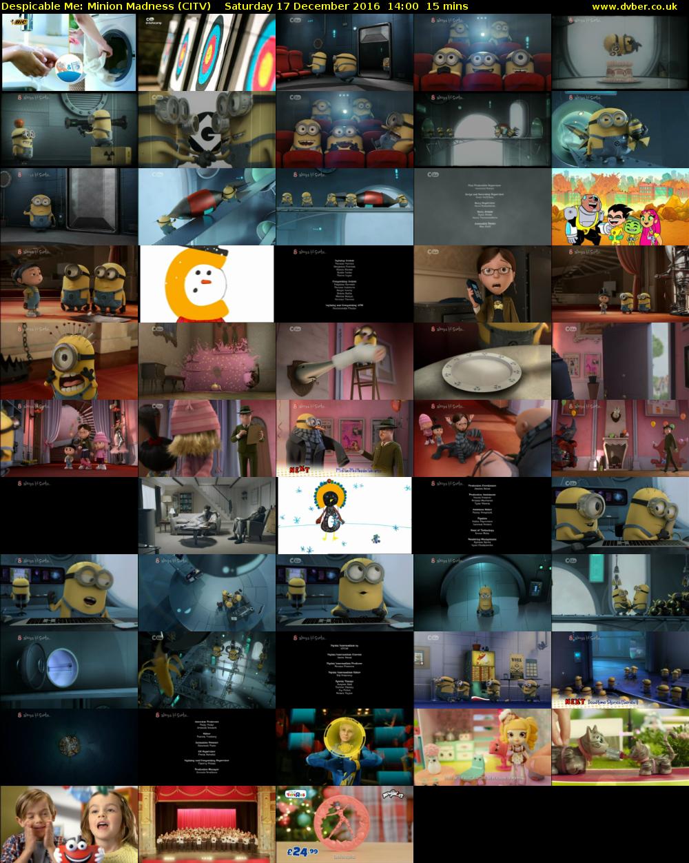 Despicable Me: Minion Madness (CITV) Saturday 17 December 2016 14:00 - 14:15