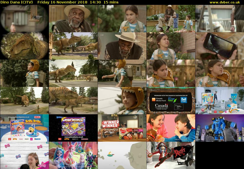 Dino Dana (CITV) Friday 16 November 2018 14:30 - 14:45