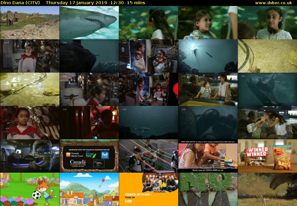 Dino Dana (CITV) Thursday 17 January 2019 12:30 - 12:45