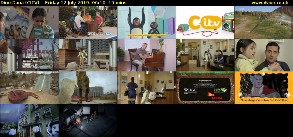 Dino Dana (CITV) Friday 12 July 2019 06:10 - 06:25