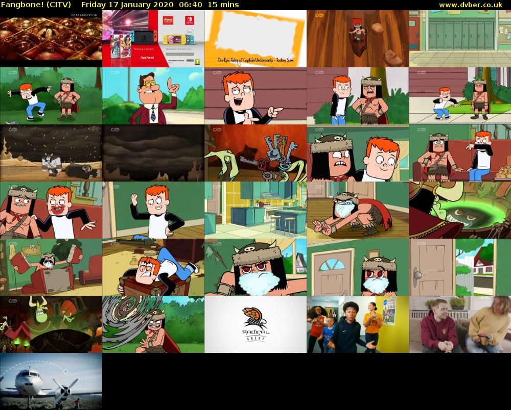 Fangbone! (CITV) Friday 17 January 2020 06:40 - 06:55