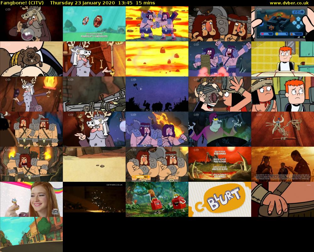 Fangbone! (CITV) Thursday 23 January 2020 13:45 - 14:00