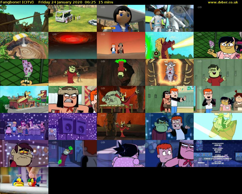 Fangbone! (CITV) Friday 24 January 2020 06:25 - 06:40