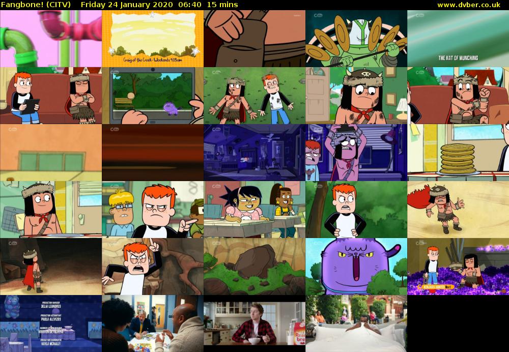 Fangbone! (CITV) Friday 24 January 2020 06:40 - 06:55