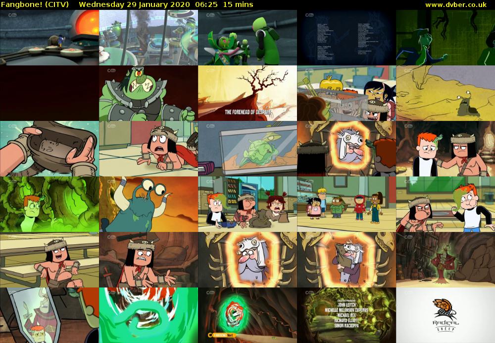 Fangbone! (CITV) Wednesday 29 January 2020 06:25 - 06:40