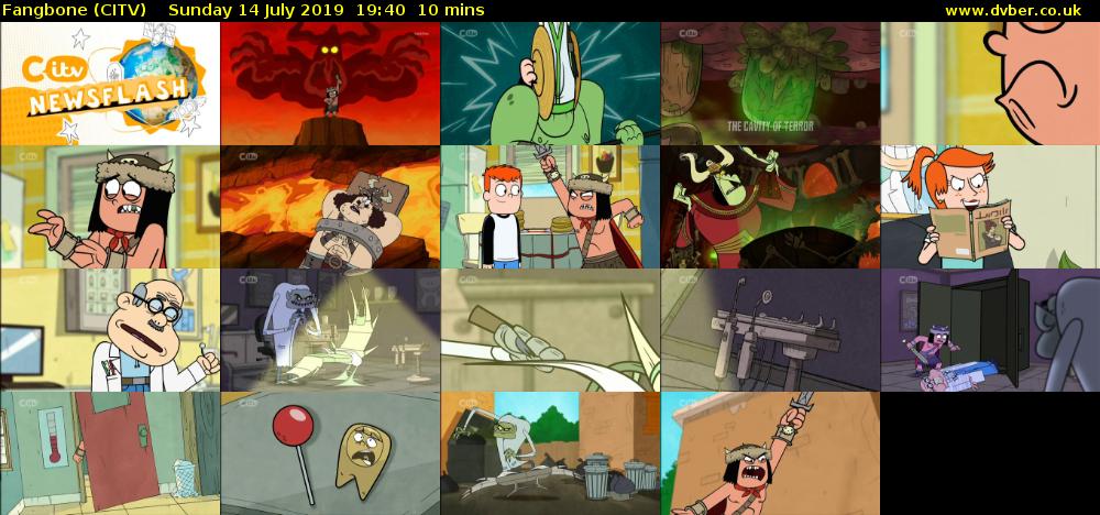 Fangbone (CITV) Sunday 14 July 2019 19:40 - 19:50