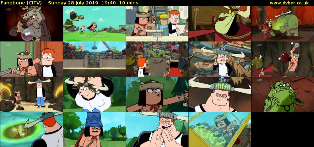 Fangbone (CITV) Sunday 28 July 2019 19:40 - 19:50