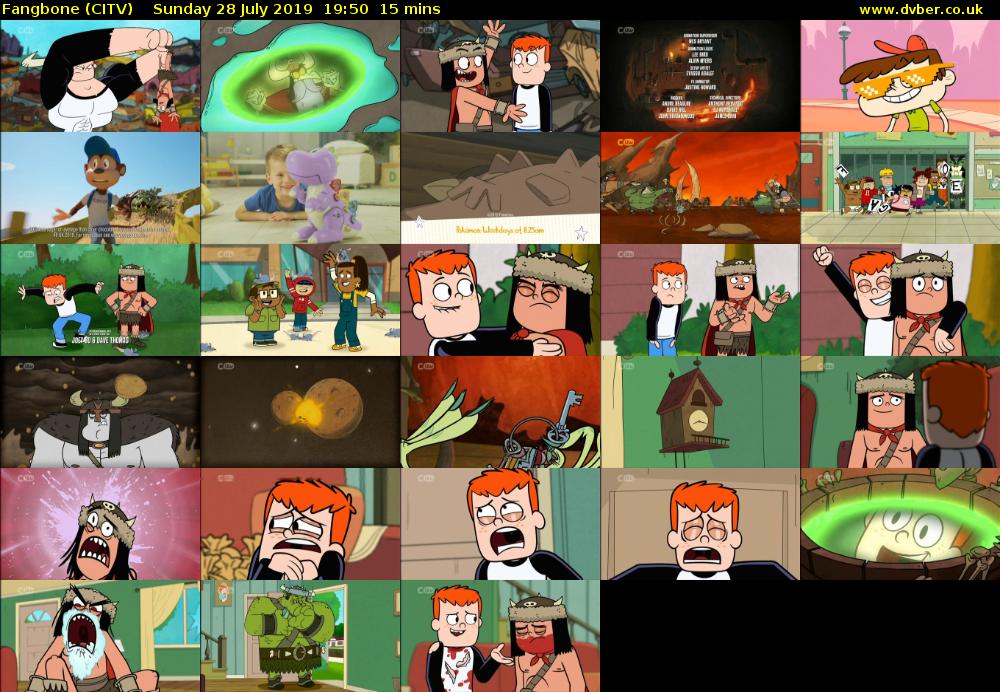 Fangbone (CITV) Sunday 28 July 2019 19:50 - 20:05