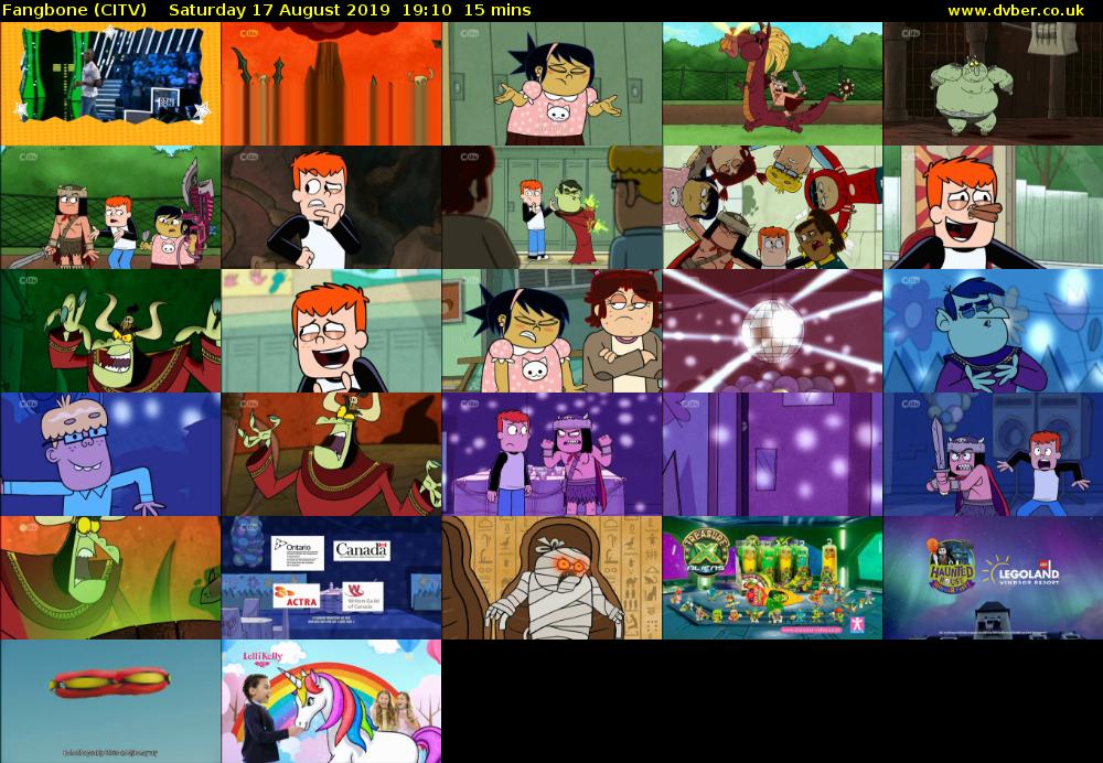 Fangbone (CITV) Saturday 17 August 2019 19:10 - 19:25