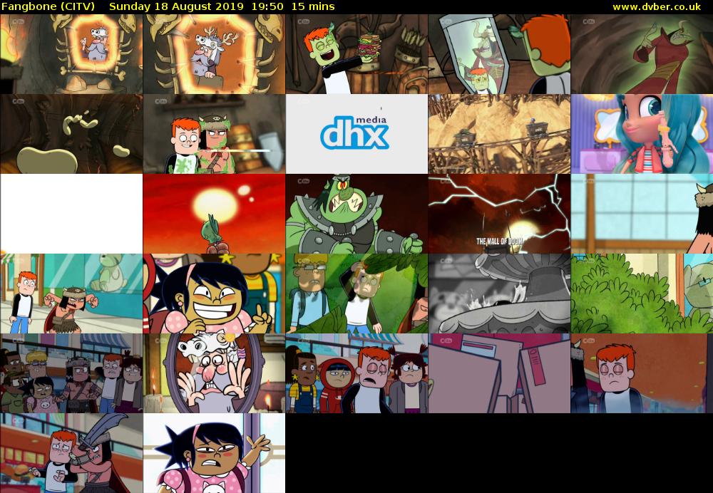 Fangbone (CITV) Sunday 18 August 2019 19:50 - 20:05