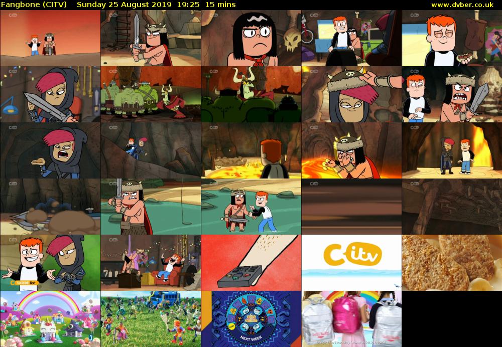 Fangbone (CITV) Sunday 25 August 2019 19:25 - 19:40