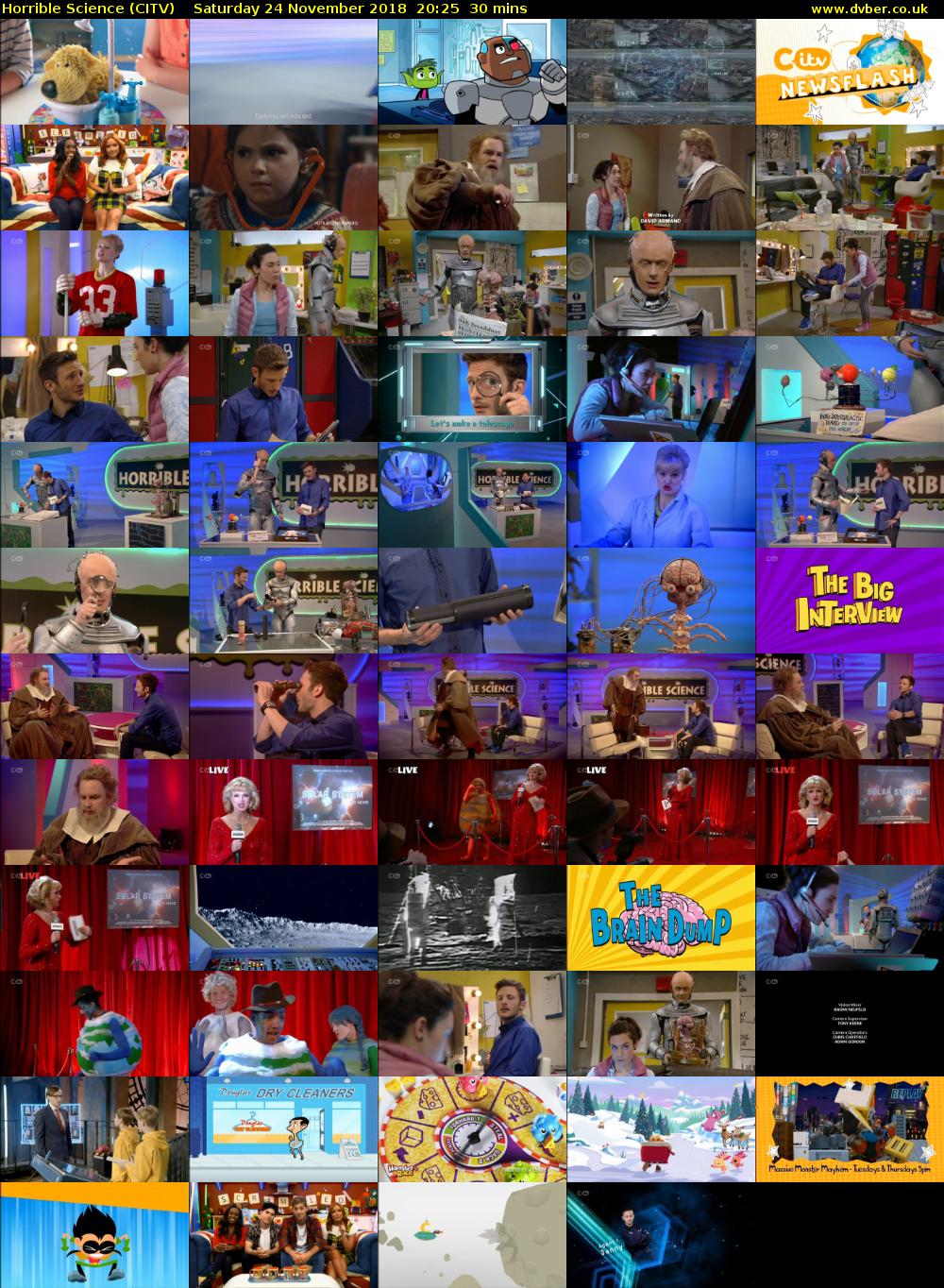 Horrible Science (CITV) Saturday 24 November 2018 20:25 - 20:55