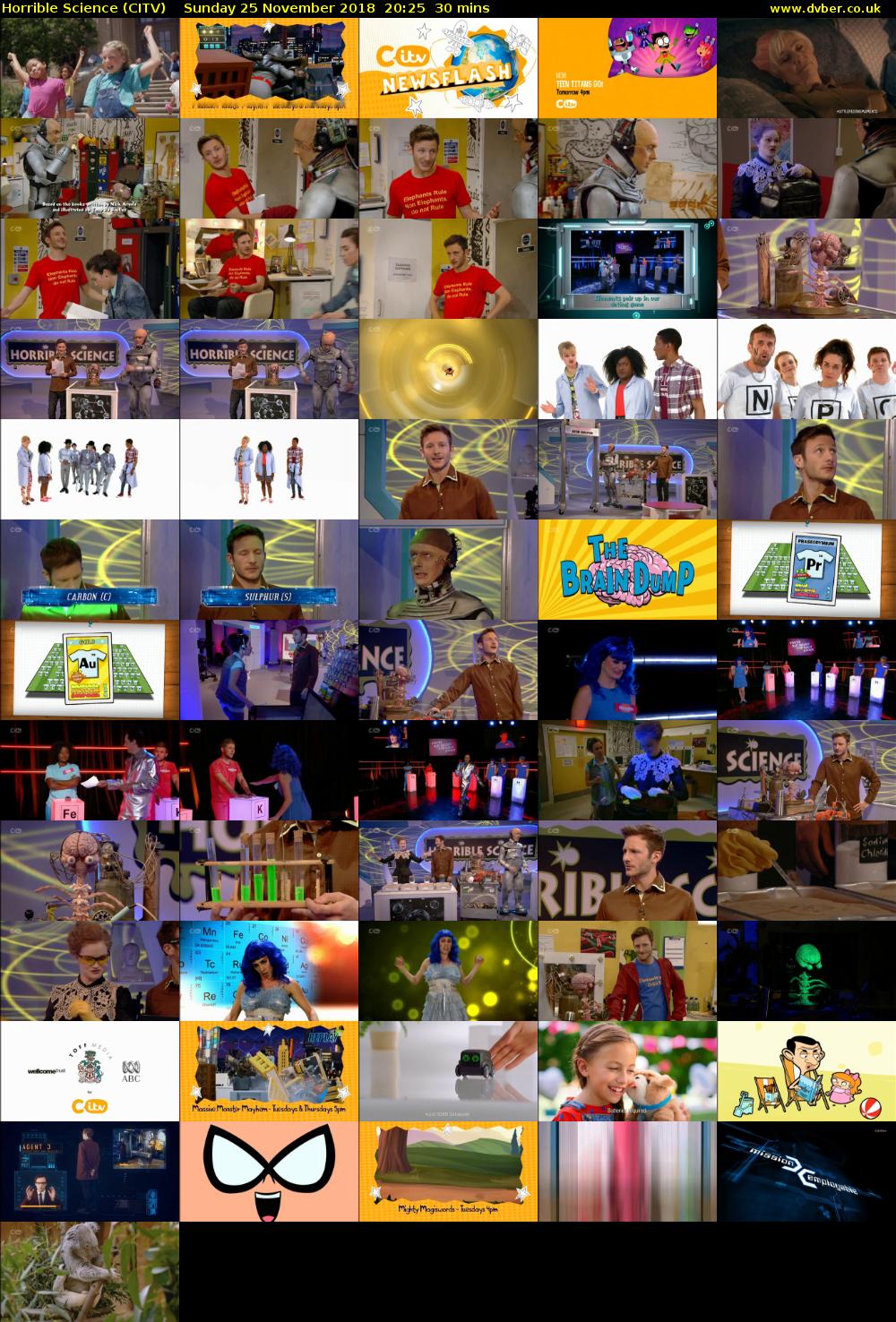 Horrible Science (CITV) Sunday 25 November 2018 20:25 - 20:55