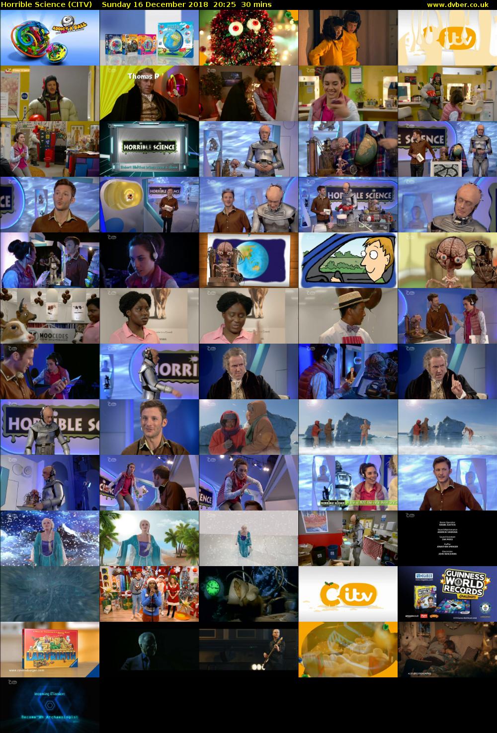 Horrible Science (CITV) Sunday 16 December 2018 20:25 - 20:55
