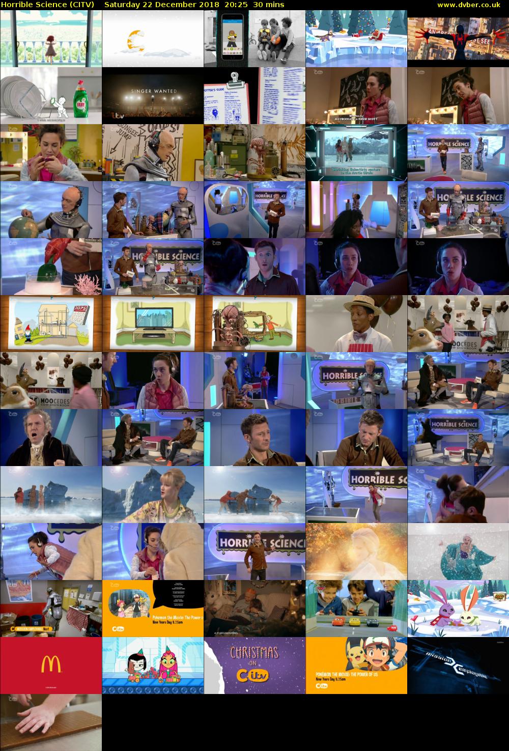 Horrible Science (CITV) Saturday 22 December 2018 20:25 - 20:55
