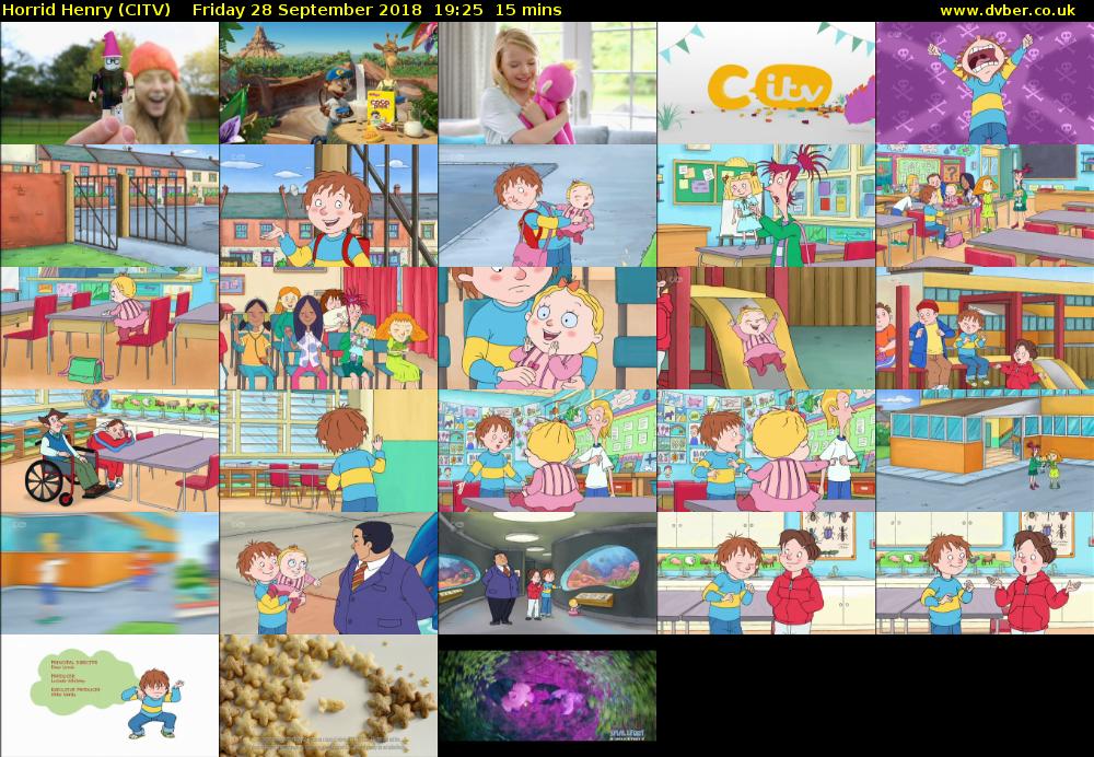Horrid Henry (CITV) Friday 28 September 2018 19:25 - 19:40