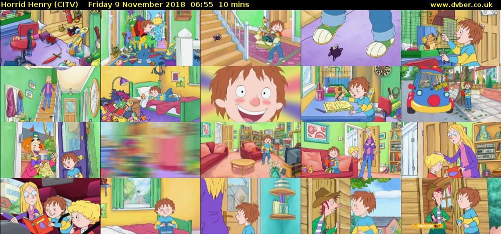 Horrid Henry (CITV) Friday 9 November 2018 06:55 - 07:05