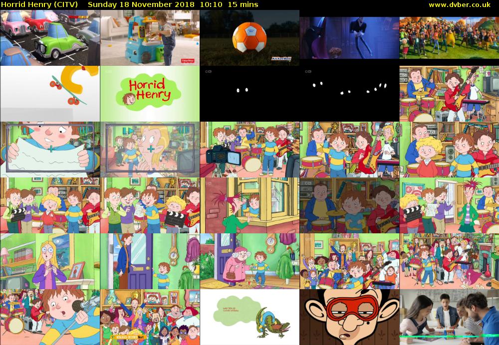 Horrid Henry (CITV) Sunday 18 November 2018 10:10 - 10:25