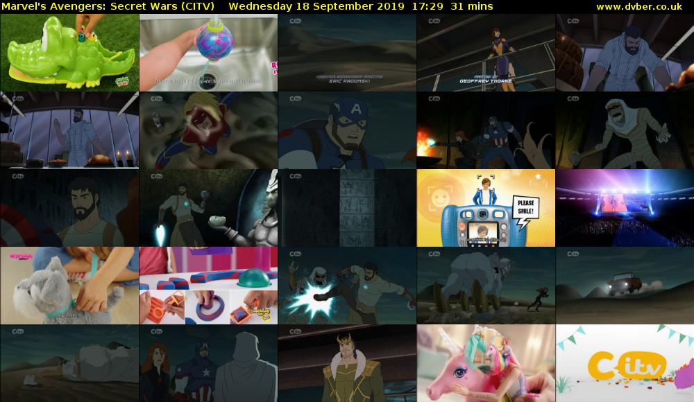 Marvel's Avengers: Secret Wars (CITV) Wednesday 18 September 2019 17:29 - 18:00