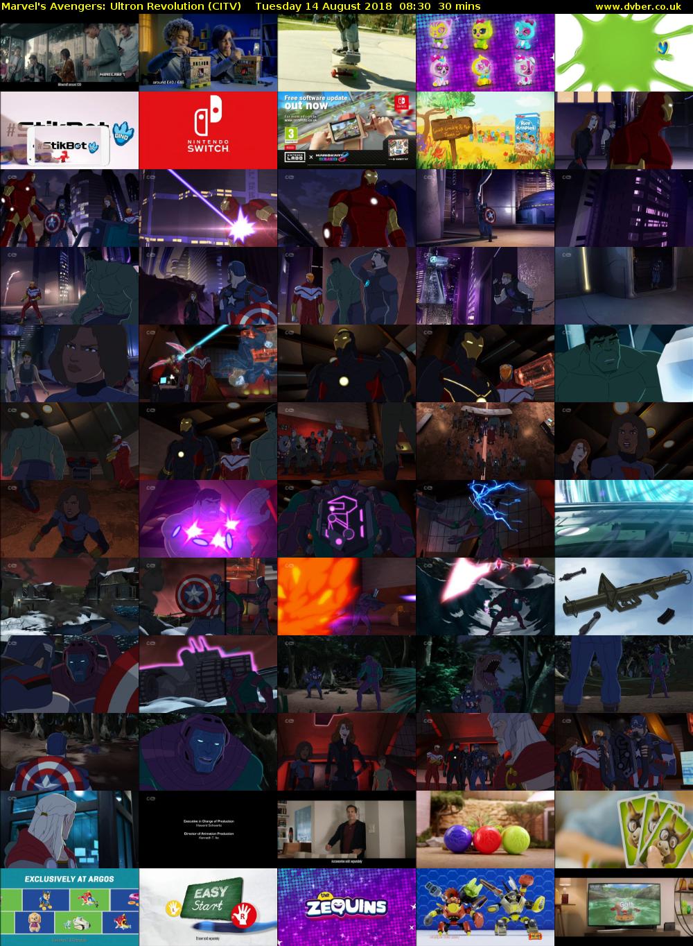 Marvel's Avengers: Ultron Revolution (CITV) Tuesday 14 August 2018 08:30 - 09:00