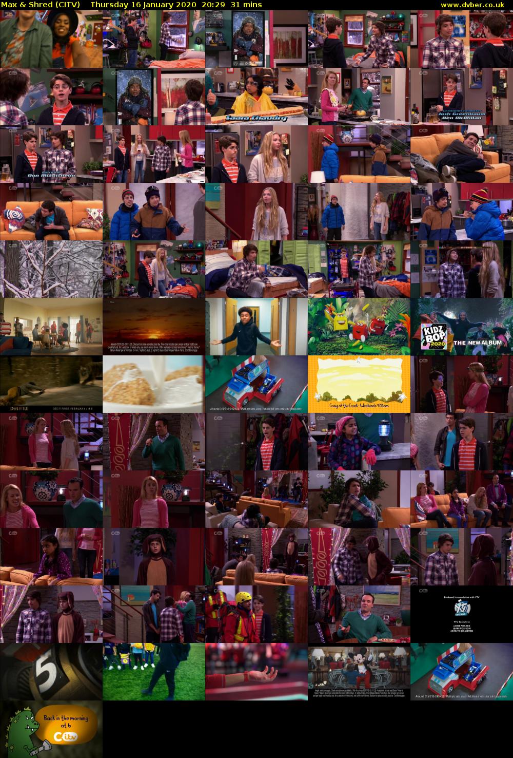 Max & Shred (CITV) Thursday 16 January 2020 20:29 - 21:00
