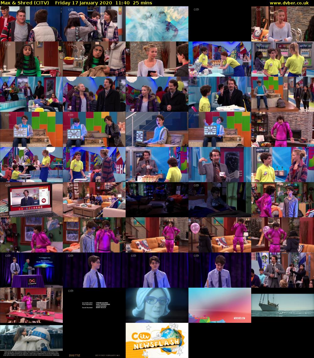 Max & Shred (CITV) Friday 17 January 2020 11:40 - 12:05