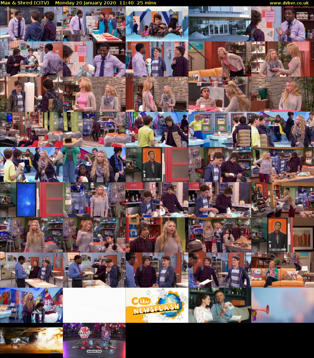 Max & Shred (CITV) Monday 20 January 2020 11:40 - 12:05