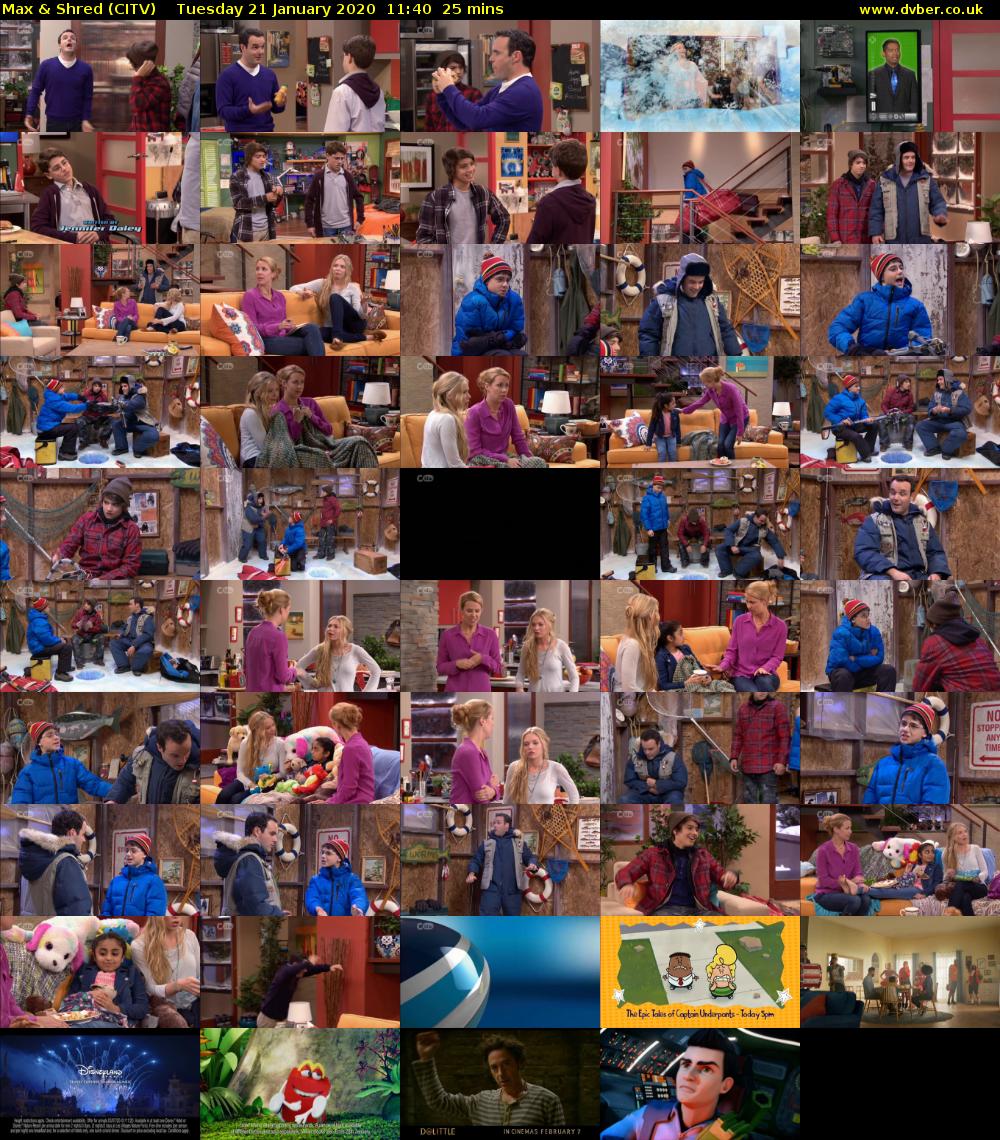 Max & Shred (CITV) Tuesday 21 January 2020 11:40 - 12:05