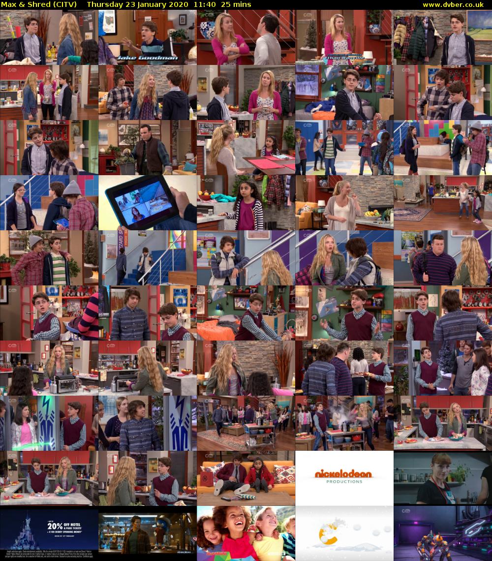 Max & Shred (CITV) Thursday 23 January 2020 11:40 - 12:05