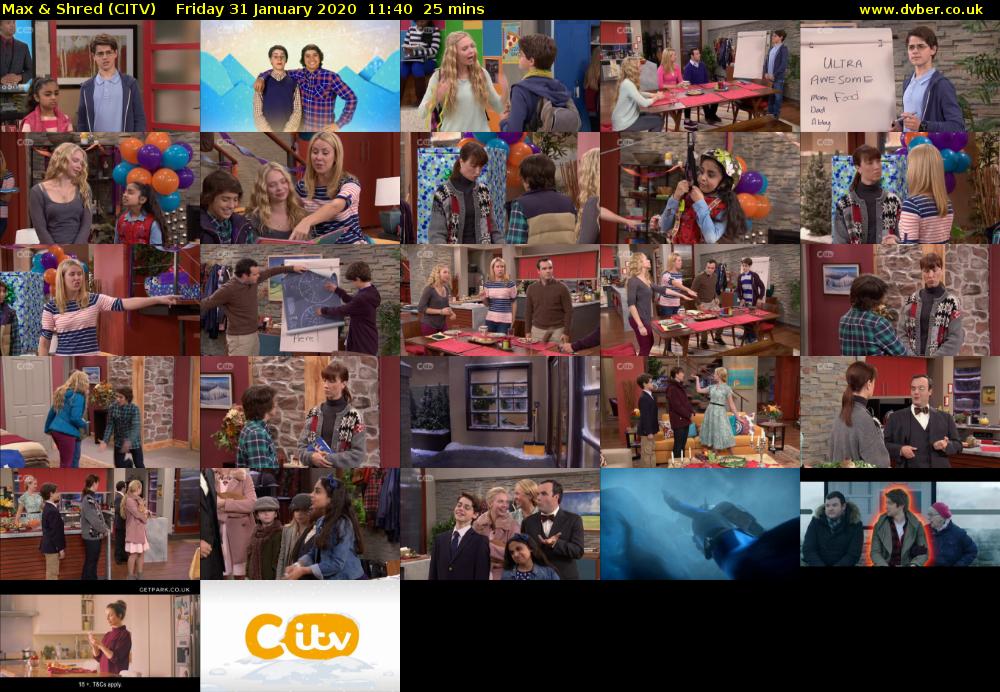 Max & Shred (CITV) Friday 31 January 2020 11:40 - 12:05