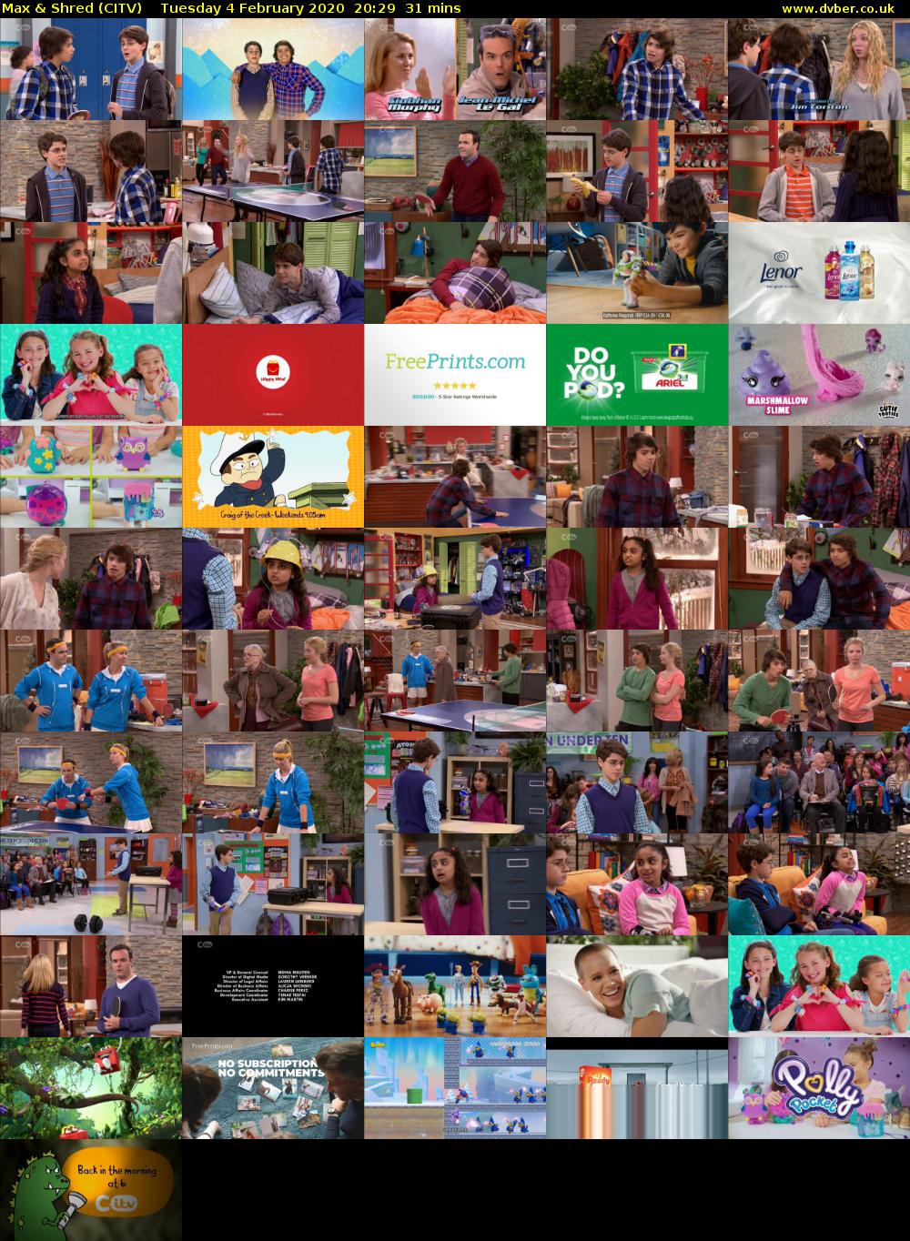 Max & Shred (CITV) Tuesday 4 February 2020 20:29 - 21:00