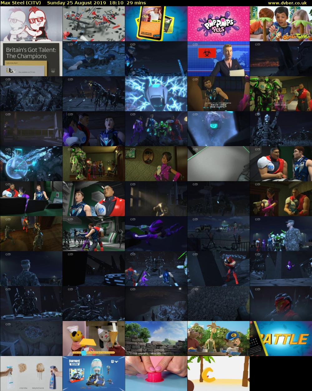 Max Steel (CITV) Sunday 25 August 2019 18:10 - 18:39