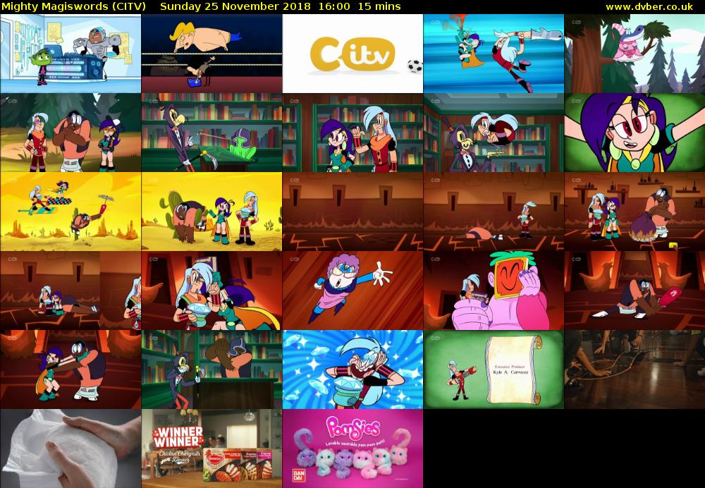 Mighty Magiswords (CITV) Sunday 25 November 2018 16:00 - 16:15