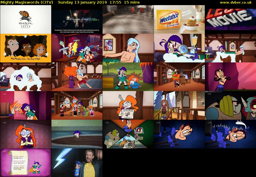 Mighty Magiswords (CITV) Sunday 13 January 2019 17:55 - 18:10