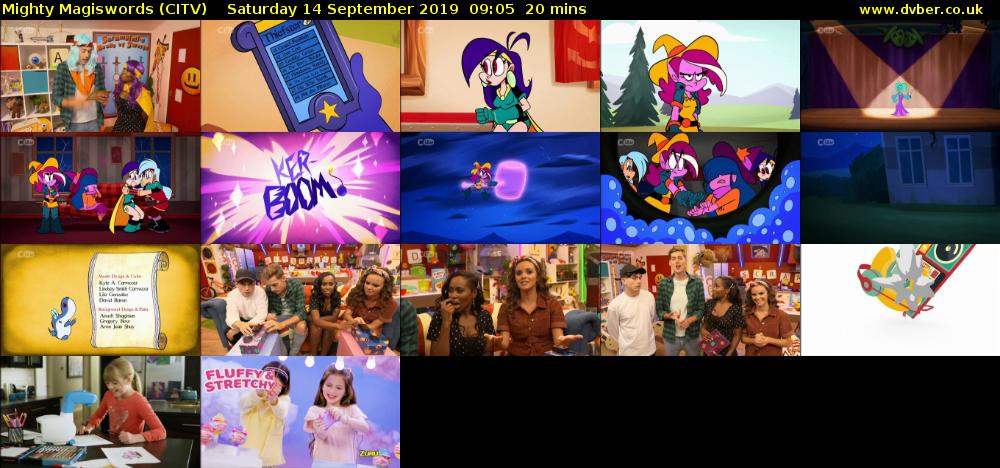 Mighty Magiswords (CITV) Saturday 14 September 2019 09:05 - 09:25
