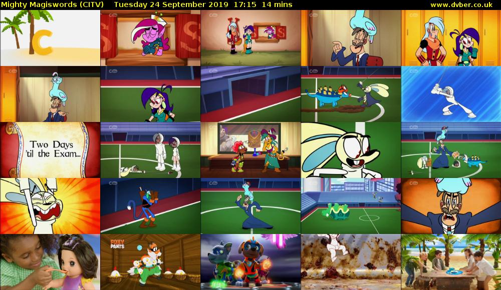 Mighty Magiswords (CITV) Tuesday 24 September 2019 17:15 - 17:29