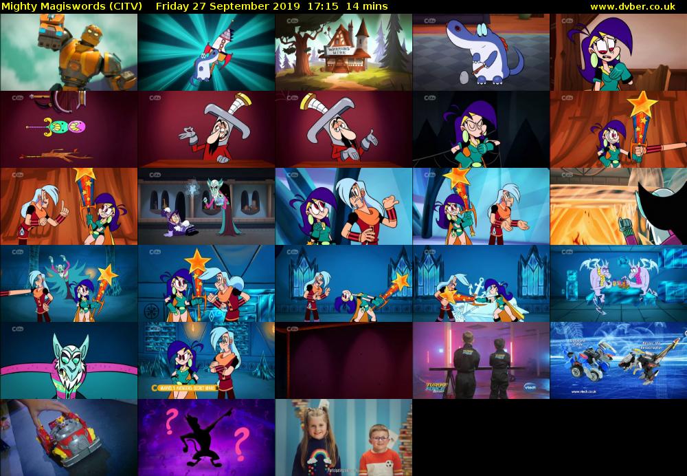 Mighty Magiswords (CITV) Friday 27 September 2019 17:15 - 17:29
