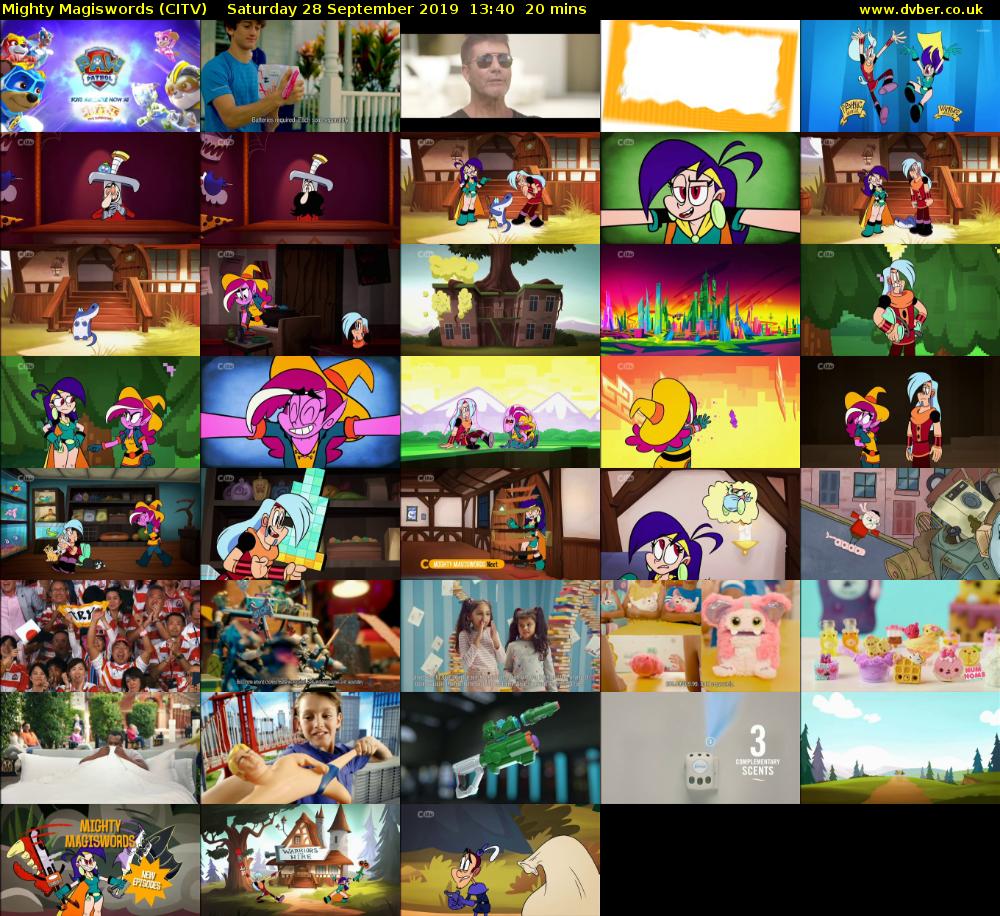 Mighty Magiswords (CITV) Saturday 28 September 2019 13:40 - 14:00