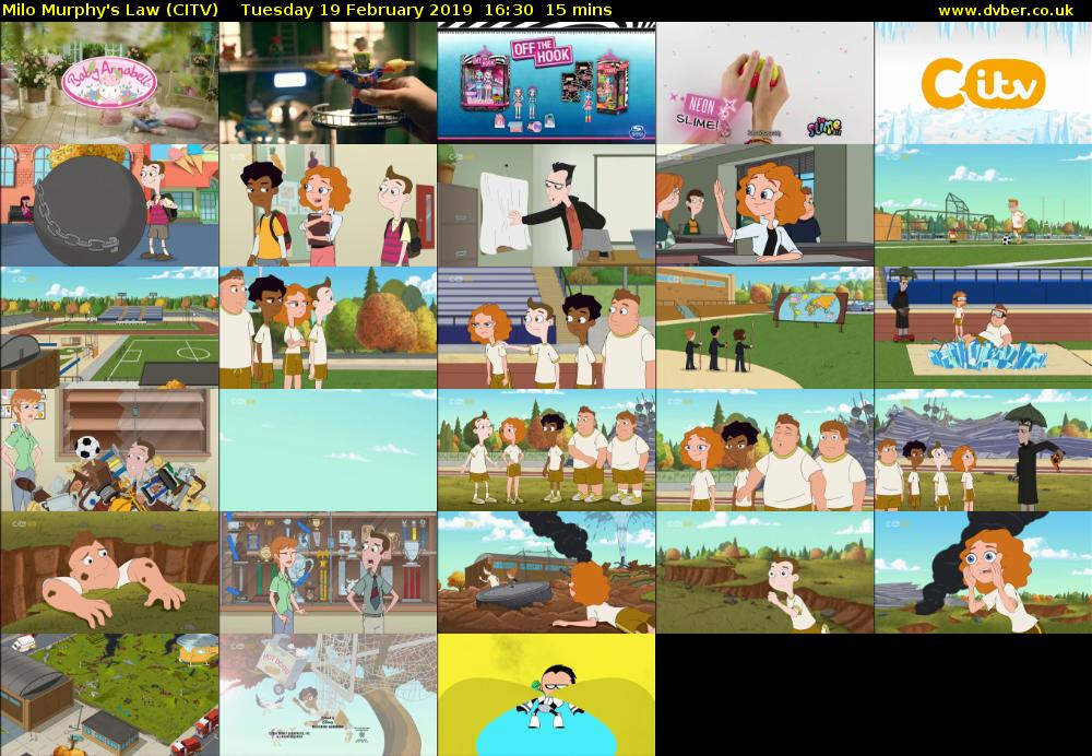 Milo Murphy's Law (CITV) Tuesday 19 February 2019 16:30 - 16:45