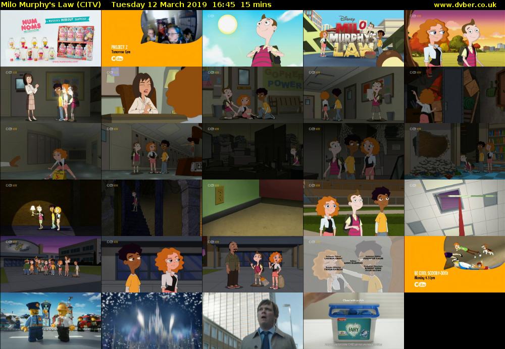 Milo Murphy's Law (CITV) Tuesday 12 March 2019 16:45 - 17:00