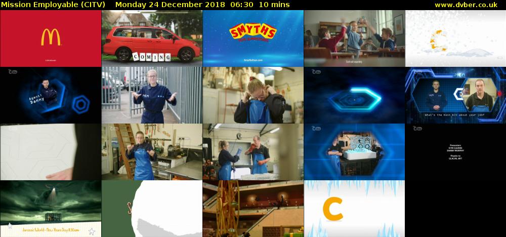 Mission Employable (CITV) Monday 24 December 2018 06:30 - 06:40